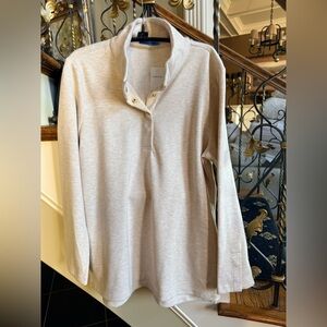 J.McLaughlin NWT Meadow Knit Top. Size M Oatmeal solid. Snap 3/4 front .